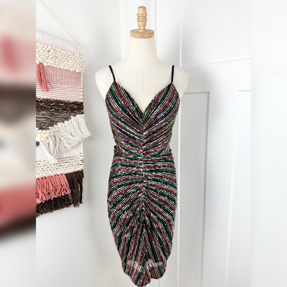 Dress The Population Viviane Sequin Dress Sz S NWT - Picture 2 of 12